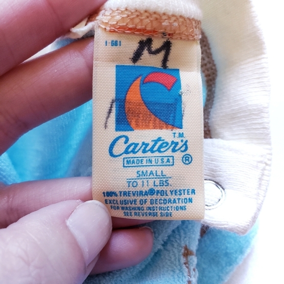 Vintage Carter's Footsie Pajama S Small Champ Boxing Glove One Piece - Picture 5 of 5